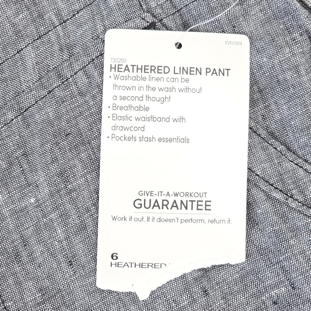 Athleta Heathered Linen Wide Leg Drawstring Pants Women's Size 6 NWT - Picture 12 of 12